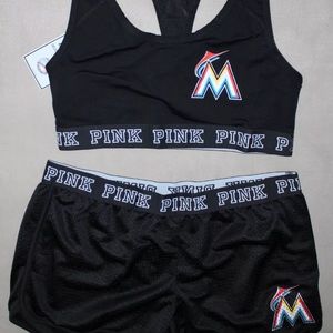 Pink Miami marlins 3 piece set